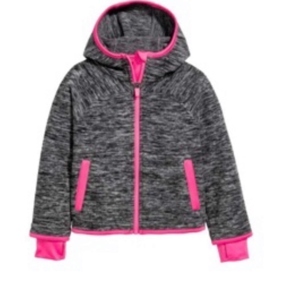 H&M Other - Grey and pink fleece zip up hoodie